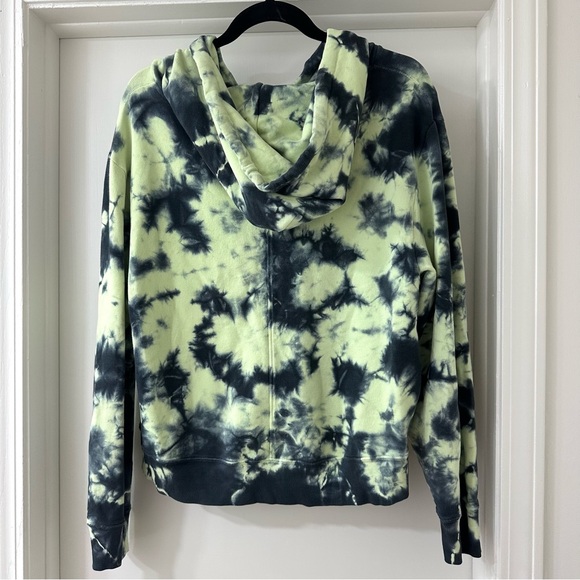 CHRLDR Skull Cloud Zip-Up Hoodie, Tie-Dye Charcoal Lime, Size M - Picture 11 of 11